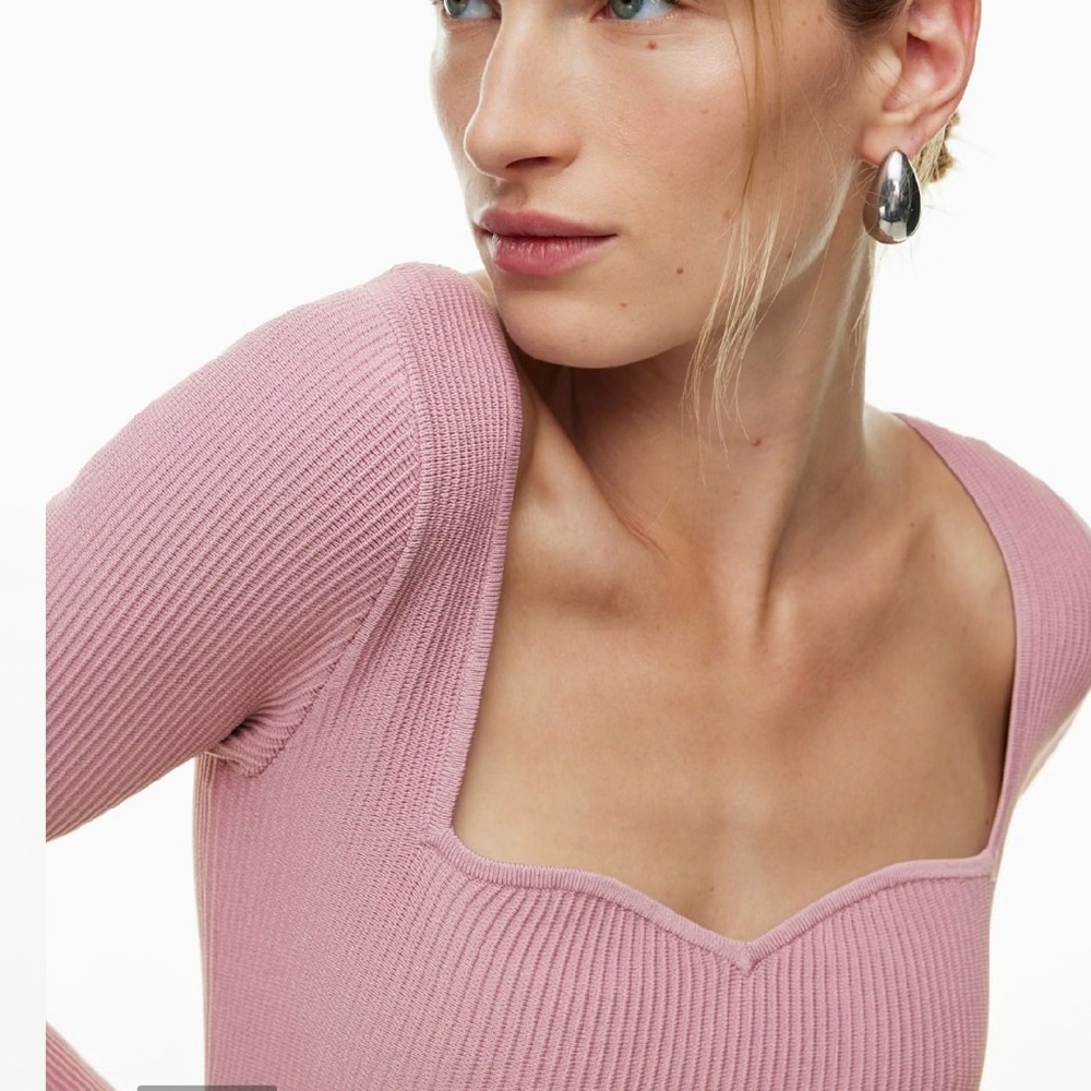 Babaton Aritzia Sculpt Knit Sweetheart Long Sleeve XS - Picture 5 of 13